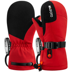 WKM001 Heated Mittens For Kids-Blue/Red