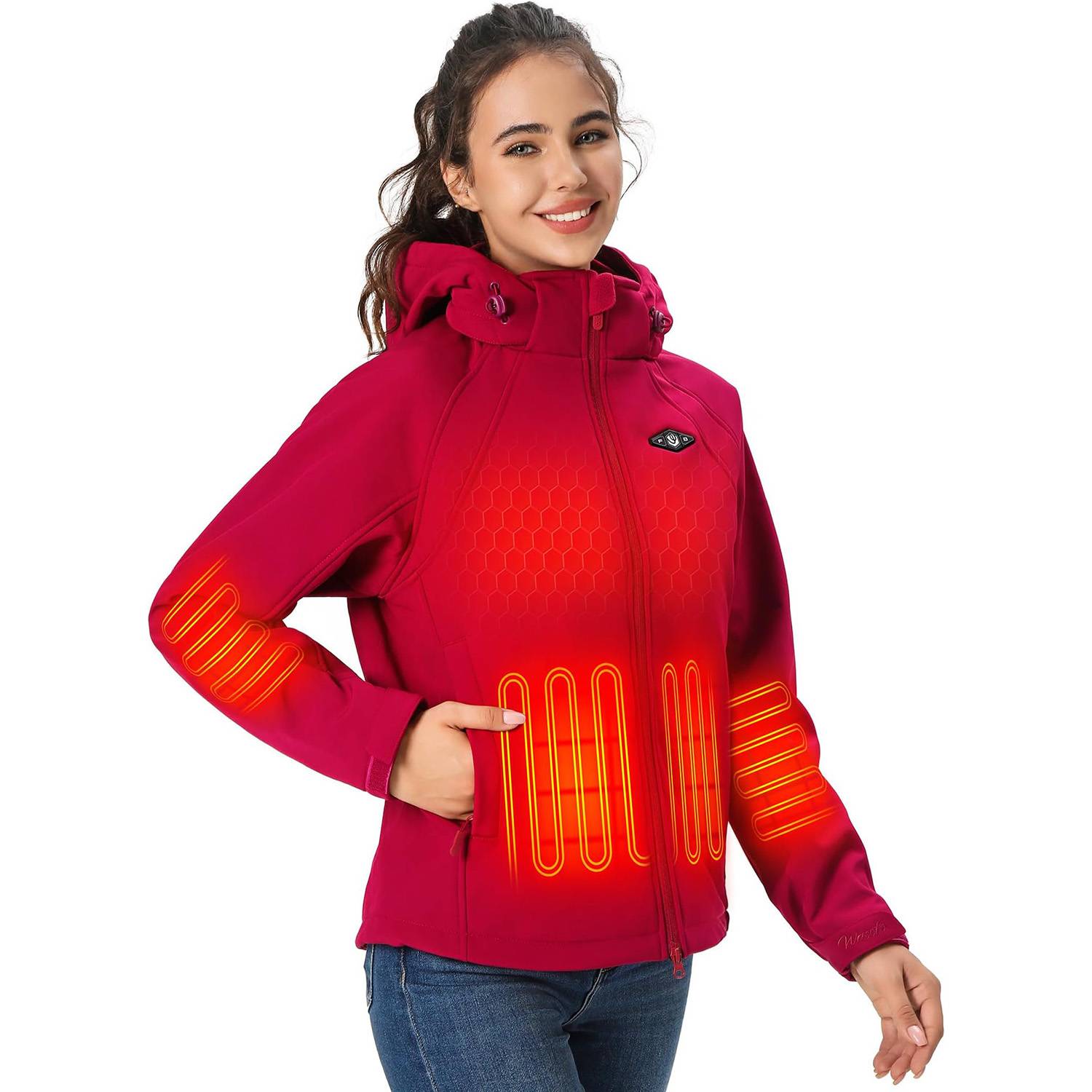 Women's Heated Battery Powered Jacket Warmer Heated Coat