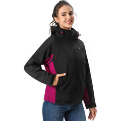 WWJ001-Heated Jackets for Women-Black/Pruple