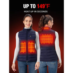 WWV001-Heated Vest for Women-Navy blue