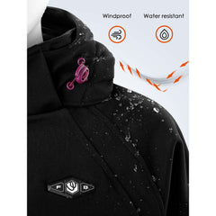 WWJ001-Heated Jackets for Women-Black/Pruple