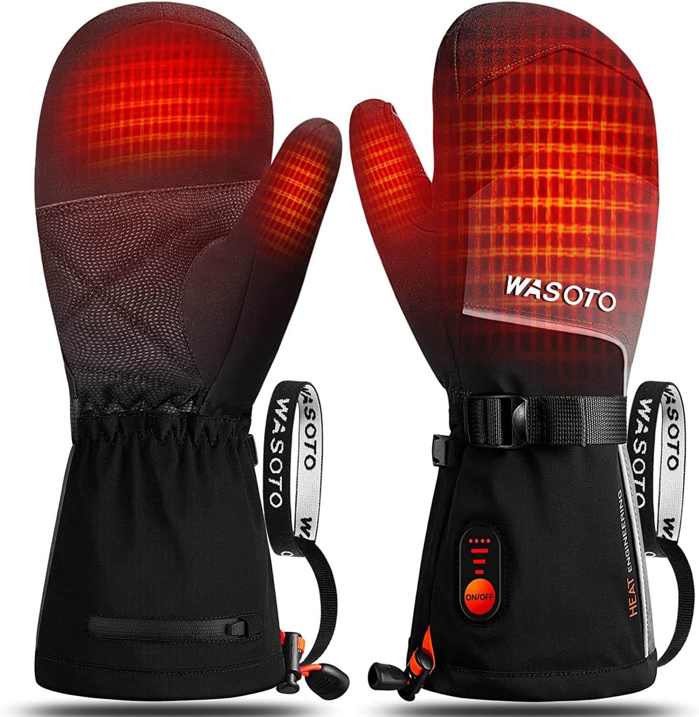 Eznaobo Gants Chauffants électriques Pour Femme - Réglables 3 Vitesses, Rechargeables USB, Sans Doigts - Pour équitation Et Extérieur - 2