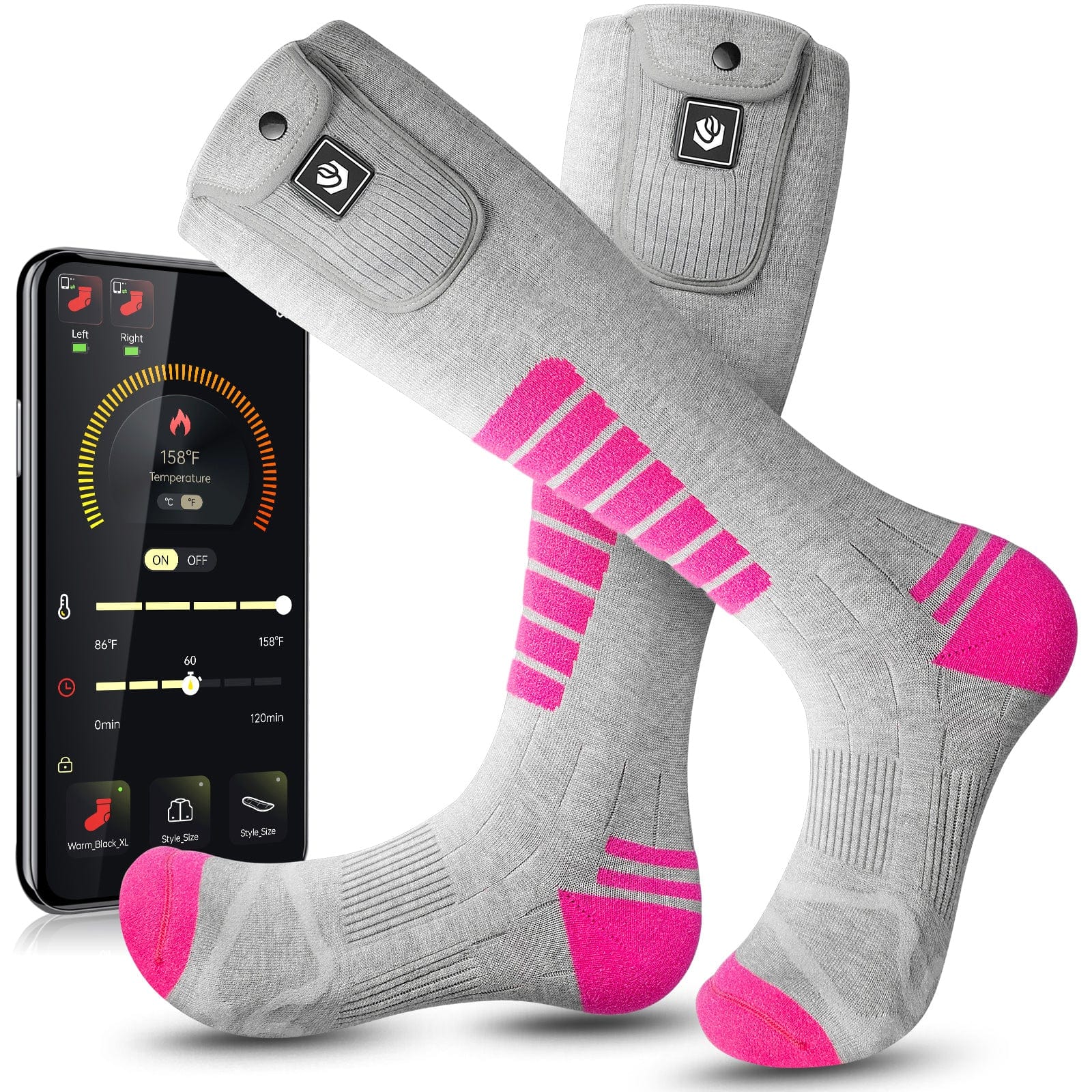 WS001 Heated Socks - Small / Red